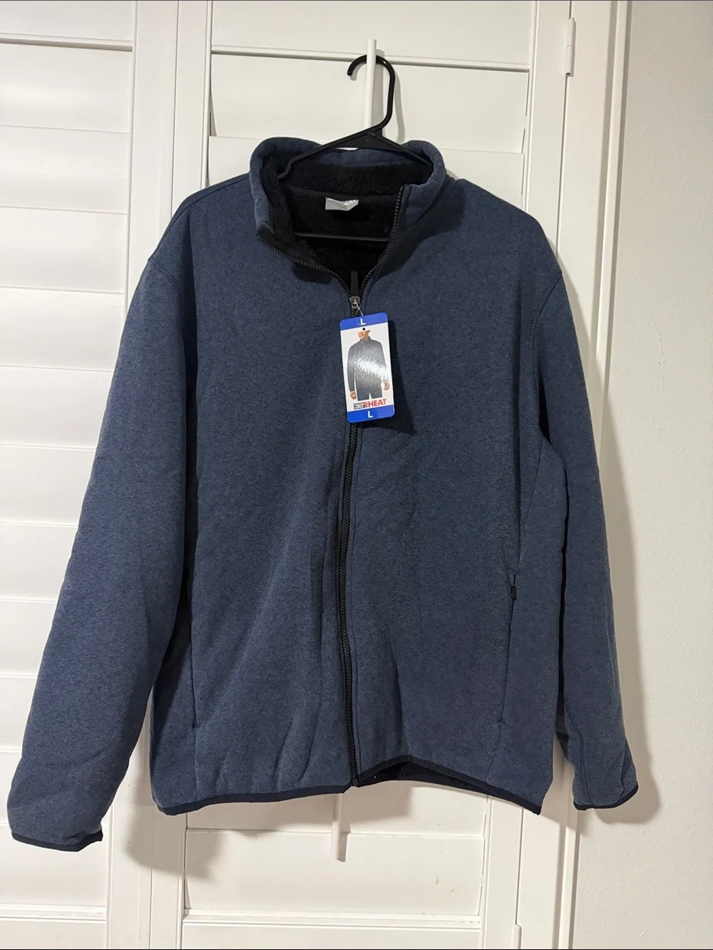 Men's Navy Full-Zip Fleece Jacket
